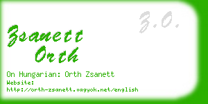 zsanett orth business card